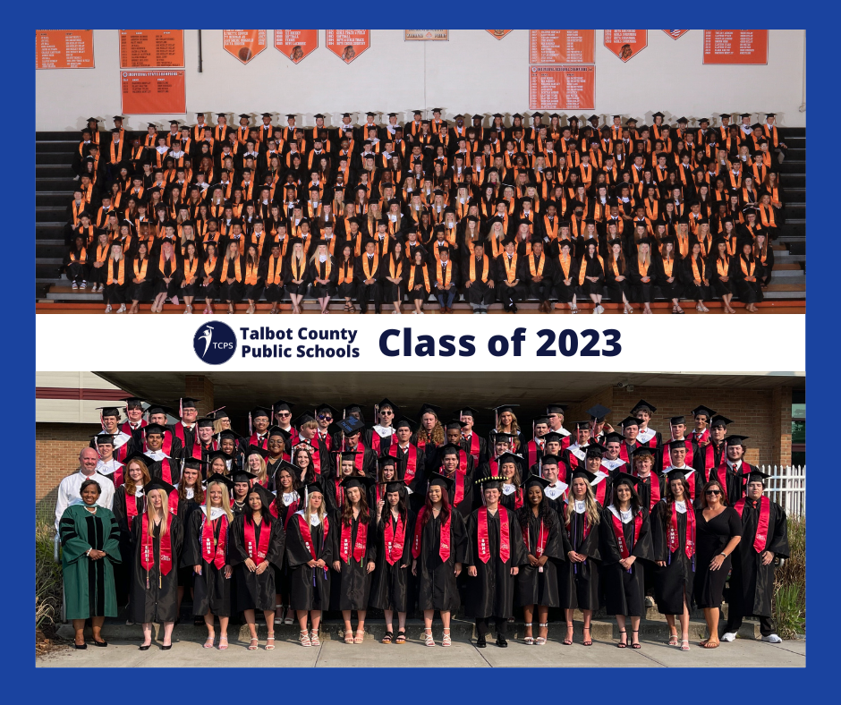 Imagen de la Clase TCPS de 2023 con fotografías de graduados de EHS y SMMHS