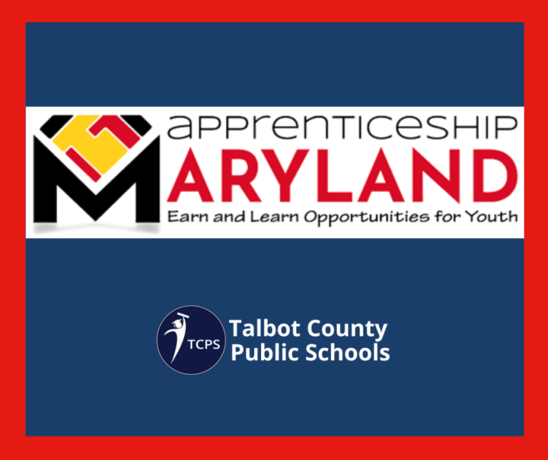 Logotipos de aprendizaje de Maryland y TCPS